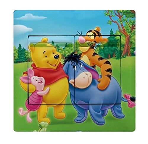 Preisvergleich Produktbild Disney Winnie pooh Lichtschalter Wandsticker selbstklebend Kinder Aufkleber Disney Winnie pooh Cartoon Motiv Deko Schalter- CartoonPrintDesign - L009