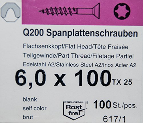 Preisvergleich Produktbild SPANPL.SCHRAUBE A2 6,0X100 TX A100ST
