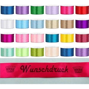 Schärpe mit Wunschdruck.