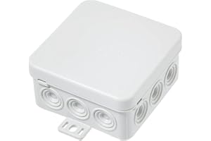 Kopp Abzweigdose Profi-Pack 10x Aufputz für den Feuchtraum, 75 x 75 x 40mm, spritzwassergeschützte Kabelabzweigdosen, IP54, Verbindungsdosen mit 12 Kabeleinführungen, grau, 340604504