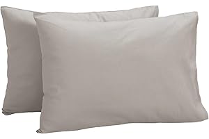 BABY AMABC Kissenbezug 40 x 60 (Set mit 2) - 100% Jersey Baumwolle Kissenbezüge Kopfkissenbezug - Baby Kleinkind Kissenbezüge für Kissen 60 x 40 cm - Kissenhülle - Kissenbezug - Resistent und Hypoallergen Grau