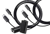 AmazonBasics - Akku-und-Ladekabel-Set mit geflochtenem Kabel, fr die Xbox One, Xbox One S und Xbox One X (2er-Pack), Schwarz - 