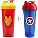 Produktbild 2 x Marvel Protein Shaker Bottles 800ml (Iron Man & Captain America)
