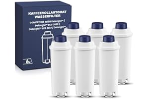 Mutital 6 Stück Kaffeevollautomat Wasserfilter, Ersatz Kompatibel mit Delonghi ECAM-Serie, Dinamica, Cappuccino System, Magnifica, ETAM Autentica und Verschiedener Modelle von Esam (6)
