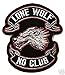 Produktbild Lone Wolf Biker Chopper mororcycles Iron on XL Back 29 x 26cm Patch Embroidered Badge Iron Or Sew On