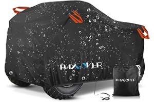 HAYCOVER Funda impermeable pequeña para cuatrimoto, para Polaris Predator Yamaha Raptor Honda TRX Kawasaki KFX Wheel Car Negro 150 x 100 x 100 cm
