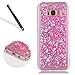 Price comparison product image Galaxy S8 Plus Clear Case,Glitter Case for Samsung Galaxy S8 Plus,Leeook Luxury Shiny Glitter Sparkle Pink Slim Fit Soft Gel Clear Transparent Bling Tpu Rubber Bumper Protective Thin Case Cover for Samsung Galaxy S8 Plus+ 1x Black Stylus-Pink Glitter