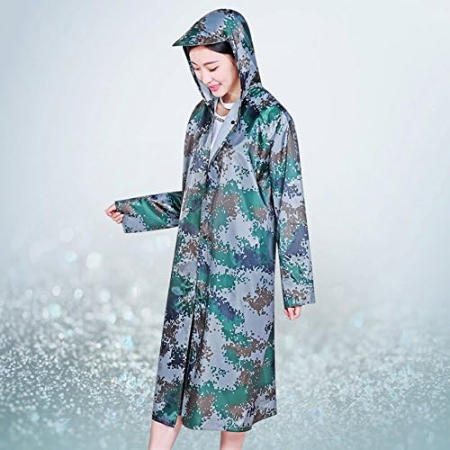 ZAY YuYi XRXY Raincoat Transparent Double Cap Trench Coat Raincoat Long Camo Adult Poncho Single Outdoor Hiking Raincoat Size Optional Windproof raincoat (Size : Xxxl)