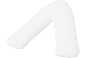 Comfy Nights Plain Dyed Polycotton V-Shaped Pillow Cases/Covers (White)