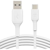 Belkin BoostCharge USB C Cable, (USB-C to USB-A Cable, USB Type C Cable for iPhone 16, iPhone 15, Samsung Galaxy S24, S23, Pi