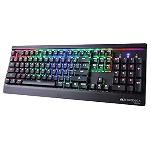 (Renewed) Zebronics Max Pro Mechanical USB Wired Keyboard (Black)