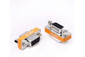 ARNORIN DB9 null modem adapter female to female slimline data transfer serial port adapter 2 Pack