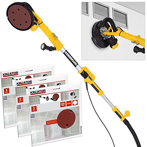 Preisvergleich Produktbild Powerplus Langhalsschleifer 710W Wand- und Deckenschleifer Trockenbauschleifer + 15 Schleifscheiben