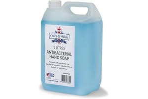 Osler & Walsh 5 Litre Antibacterial Blue Hand Soap, Lightly Fragranced Hand Wash for Home, School and the Workplace. Hydrates & Softens Skin, Non-Sticky Liquid Hand Soap Protects Skin From Dryness