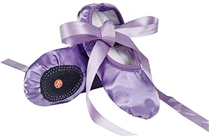 Geagodelia Ballet Shoes Ballet Shoes Satin Dance Shoes with Split Suede Sole Ballet Training Dance Shoes Kids Girls 23-30