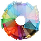 uctop Store 50 PCS 9 x 11 cm (9 x 11 cm) Organza Staubbeutel Mix Farbe Satin-Kordelzug Organza Beutel Hochzeit Party Favor Geschenkbeutel Schmuck Armbanduhr Staubbeutel