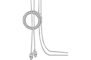 Mecool Long Sweater Necklace Chain Circle Pendant Necklace | Long Necklaces for Women | Women's Pendants | Costume Jewellery | Fashion Jewellery for Women