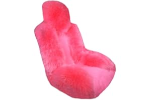 Jitong 1 Stück Plüsch Autositzbezug, Winter Wolle Vorne Sitzkissen, Künstliche Lammfell Auto Sitzauflage, Auto Sitzbezug, Pink | Einzelner Vordersitz