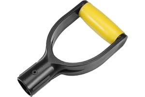 Myqqhbs Manico a Pala in Plastica Impugnatura a D per Pala, Diametro Interno 32 Mm Manico per Pala da Neve a Vanga, Scavo a Pala da Neve a Vanga (Giallo)