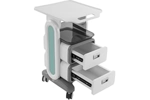 Czyurachel Carro médico con cajones, carrito de cosméticos, con 4 ruedas universales silenciosas, carrito de laboratorio dental médico con compartimento de almacenamiento