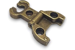 BricoShopping Par de bisagras para puerta de muebles antiguos de madera y armarios en estilo clásico para sala de estar o dormitorio arte povera pesadas de golpe bisagras envejecidas anticuadas