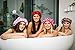 Dilly's Collections - Microfiber Shower Caps - Comfortable Adult Size- Hair Protection Bath Cap- Saves The Blow Out- Premium MICROFIBER Toweling- Seals Out the Humidity During Shower - Protects The Hair Treatment - Large Damask Shower Caps