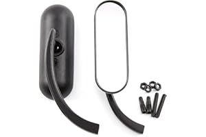 APEBAZY Motorcycle Oval Rear View Mirror with 8 mm 10 mm Screws Black Retro Handlebar End Side Mirror Suitable for Touring Cafe Racer Scooter Cruiser Sportster XL883 1200 48 72