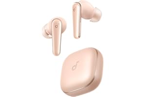 soundcore Liberty 5 Firmy Anker, Bezprzewodowe Słuchawki z Tłumieniem Hałasu, 2x Silniejsza Redukcja Głosu, Adaptacyjne Tłumienie Hałasu, Szybkie Ładowanie, Dolby Audio (róża morela)