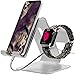 Produktbild KSNOW Handy Ladestation Docks & Ständer verwendet, 2 in 1 Universal Desktop Ständer Halter für iPhone und Apple Watch (SILIVER)