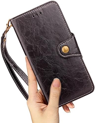 Tenshing 2017 Retro Phone Case,iphoneX Wallet Case Oil Wax PU Leather Detachable Wallet Flip Inner Cover Credit Card Slots Case For iphoneX (black)