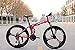 Produktbild M-TK Mountainbike Klapprad 24-26 Zoll Rad, DREI Schaltmöglichkeiten (21-24-27), Off-Road-Spezialreifen,Red,24" 21speedchange