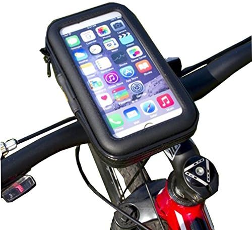 Tsmine Universal 360 Degree Rotating Waterproof Sports and Leisure Protective Phone Case Bike Handlebar mount Bike Phone Holder, Black