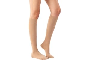 CFHOOAY Medizinische Kompressionsstrümpfe Damen & Herren 20-30 mmHg Klasse 2,Geschlossenem Zehenbereich Stützstrümpfe Kompressionssocken Thrombosestrümpfe fur Flug Reise Schwangerschaft Krampfadern