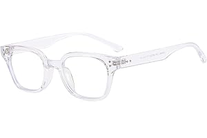 LJCZKA Occhiali Luce Blu Quadrati per Uomo Donna,Retro Rettangolari Occhiali Anti Luce Blu,Montatura Occhiali da Vista Quadrati,Anti Affaticamento per Computer Gioco Lettura