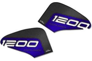 RESIN BIKE Adesivi 3d Protezioni Laterali Serbatoio Per Triumph Tiger Explorer 1200-2011-2015 - Metal Blu