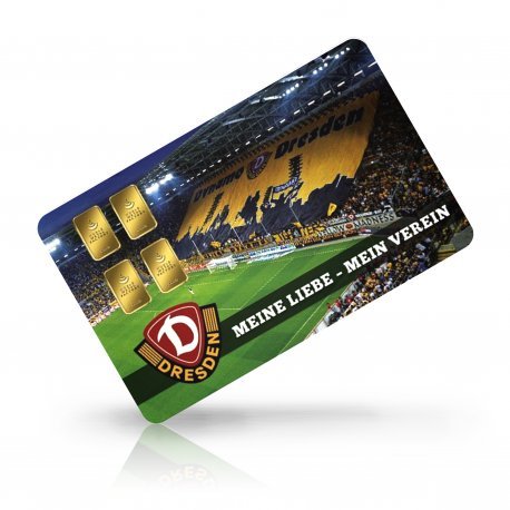 Preisvergleich Produktbild Limitierte Motivkarte Dynamo Dresden - Gold, 4 Gramm