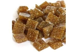 HOBBY ISLAND MOSAICS 200 - 203 Matte Mid Brown Vitreous Glass Mosaic 10mm Tiles A34