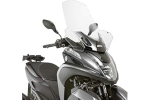 FAR 2120DT D2120KIT|759 PARABREZZA VISIERA SCHERMO CUPOLINO PARAVENTO + ATTACCHI GIVI COMPATIBILE CON YAMAHA TRICITY 125 155 2017 MOTO SCOOTER