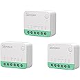 SONOFF Matter Smart Switch Wi-Fi Smart Switch, Neutral and Live Wires Required, Remote Control Smart Scheduled Switch Works With Alexa And Google Home, 10A 2400W, 3PCS