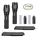 Produktbild Aukelly LED Taschenlampe taktische Taschenlampe LED Taschenlampe LED Super Bright mit 5 Modis einstellbar wasserdicht Fokus Zoom Hand Lampe 2 Pack Taschenlampen
