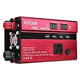 Größe: 20,3 * 10.1 * 5,4 cm Tutoy 3000W 12V/24V Dc bis 110V/220V Ac Solar Strom Inverter LED Modifizierter Sinus Wandler - #1