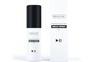 BREATHE Spray retardante eyaculación hombre| Spray desensibilizante para mejorar y prolongar la duración | Evite el clímax prematuro y dure más tiempo | Envase discreto y botella de bolsillo de 12 ml