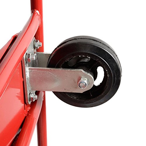 Plattenwagen Plattenroller Plattenkarre Wagen für Paletten Transport für Paneele Rot - 6