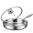 SYXUMLKLS Stainless Steel Frying Pan with Lid(28cms)
