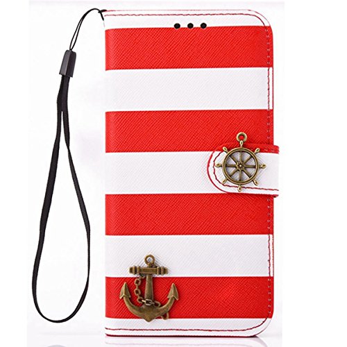 Bookstyle Ledertasche für Samsung Galaxy S7, Fukalu PU Leder Flip Case Anker Tasche Book Style Brieftasche Silikon Hülle mit Standfunktion Kartenfächer für Samsung Galaxy S7
