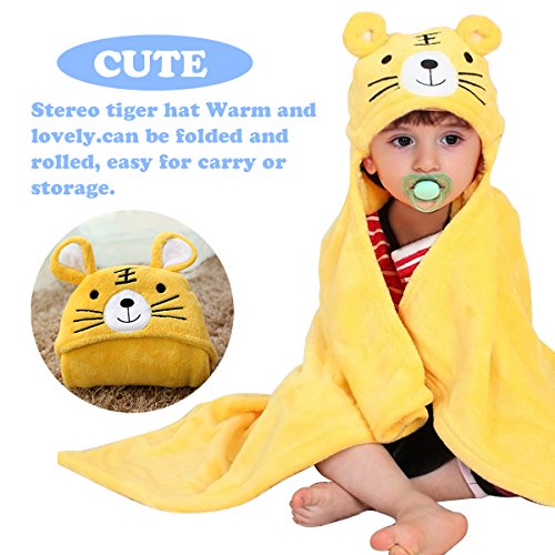 Mture Baby Kleinkinder Kids Bademantel Babydecke,Baby Badehandtuch mit Kapuze, kuscheliger Poncho Bademantel aus Mikrofaser – Warm und kuschelig - 6