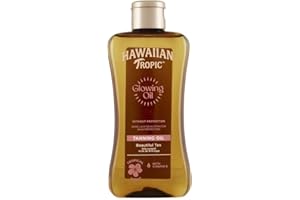 HAWAIIAN Tropic Tanning Oil Spf 0 - Aceite Bronceador Solar Sin Protección, Fragancia Tropical, Marrón, 200 Mililitros