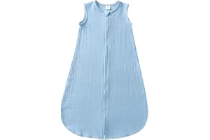 Valcatch Gigoteuse Bébé Pyjama d'été sans Manches, 0-6 Mois, 73cm, 0.5 Tog, Mousseline de Coton Turbulette Ete sans Manches Respirant pour Bébé Nouveau-né Unisexe Garçons et Filles