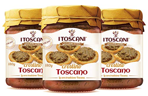 Crostino Toscano 3 confezioni da 180 g - i Toscani, Senza Glutine e Senza Conservanti