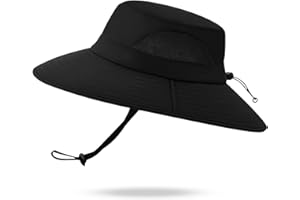 DORRISO Chapeau de Soleil Homme Femme Pliable Large Bord Chapeau Outdoor Bucket Hat Chapeau de Peche Étanche Chapeau de Voyage Alpinisme Casquette